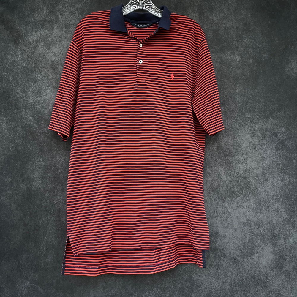 Polo Golf Ralph Lauren Mens M Pima Cotton Striped Polo Shirt Pony Luxury Preppy